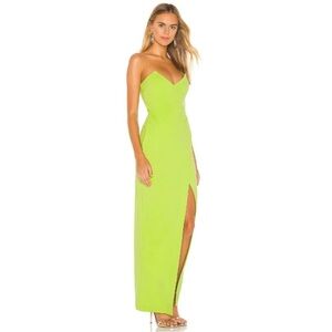 Lovers + Friends Green Strapless Gown